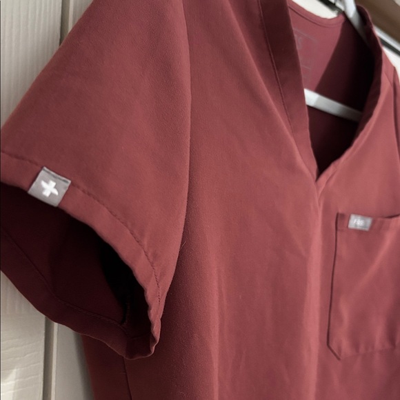 Figs Women’s Scrub Set in Light Wine Color - Picture 15 of 16